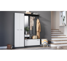  Прихожая Интер со шкафом  (Антрацит/белый)  фабрика Империал 