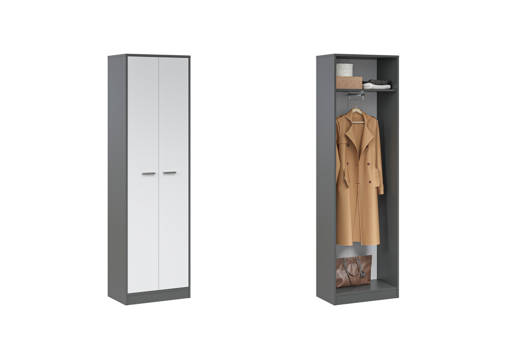  Прихожая Интер со шкафом  (Антрацит/белый)  фабрика Империал 