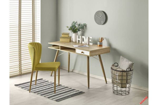 Стол компьютерный HALMAR B34 дуб сонома\белый