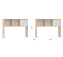 Полка-надстройка "Стелс" (Дуб сонома/белый) фабрика Империал 
