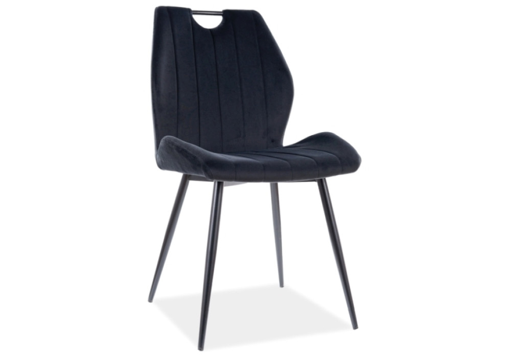 Стул SIGNAL ARCO VELVET BLUVEL 19 черный/черный