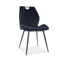 Стул SIGNAL ARCO VELVET BLUVEL 19 черный/черный