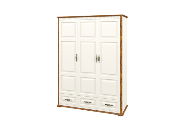 Шкаф для одежды МН-126-03 МС МАРСЕЛЬ (Крем/Дуб Кантри) Мебель-Неман