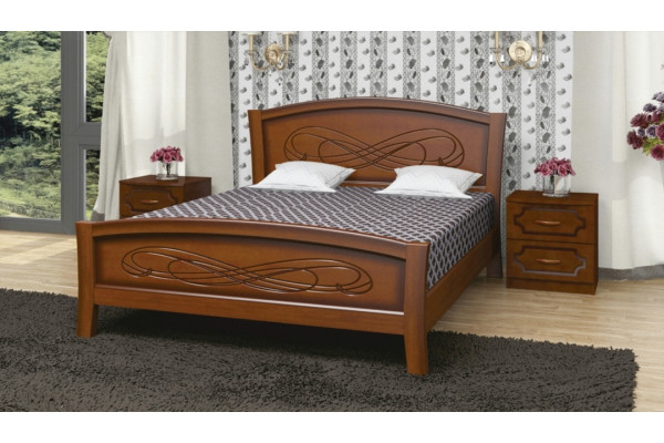 Кровать "Карина-16"   орех 90х200