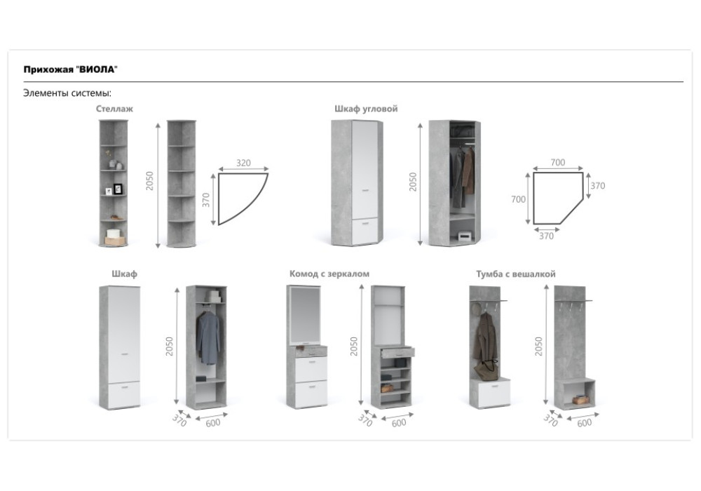 Угловой шкаф Виола  (Ателье светлый/белый)  фабрика Империал 