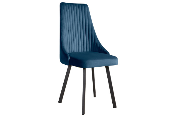 СТУЛ ОЛМЕКО ЛИОН (ВЕЛЮР ТЕНЕРИФЕ ОКЕАН/ЧЕРНЫЙ)