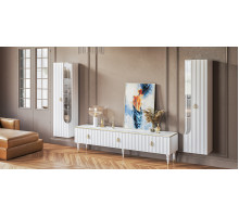 Гостиная МС ЛОРЕНСО (Белый натуральный/Белый) Мебель-Неман