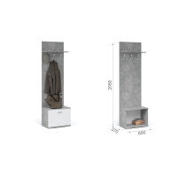 Вешалка Виола  (Ателье светлый/белый)  фабрика Империал 