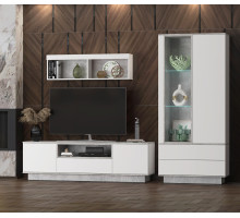 Гостиная Quartz 4 (Белый платинум / Бетон)  фабрика Интерлиния  