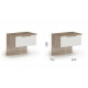 Тумба Джулия 1ящ (2шт.) (Крафт серый/белый глянец) фабрика Империал 
