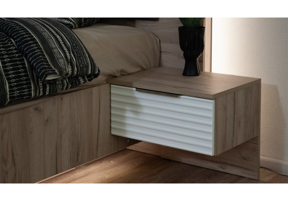 Тумба Джулия 1ящ (2шт.) (Крафт серый/белый глянец) фабрика Империал 