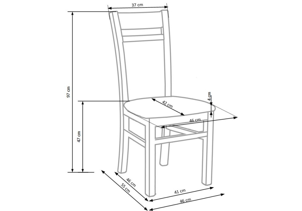 Стул HALMAR GERARD 2 темный орех