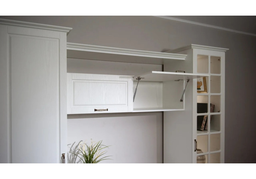 Шкаф навесной с полкой "Лацио" (Белый/белое дерево) фабрика Империал 