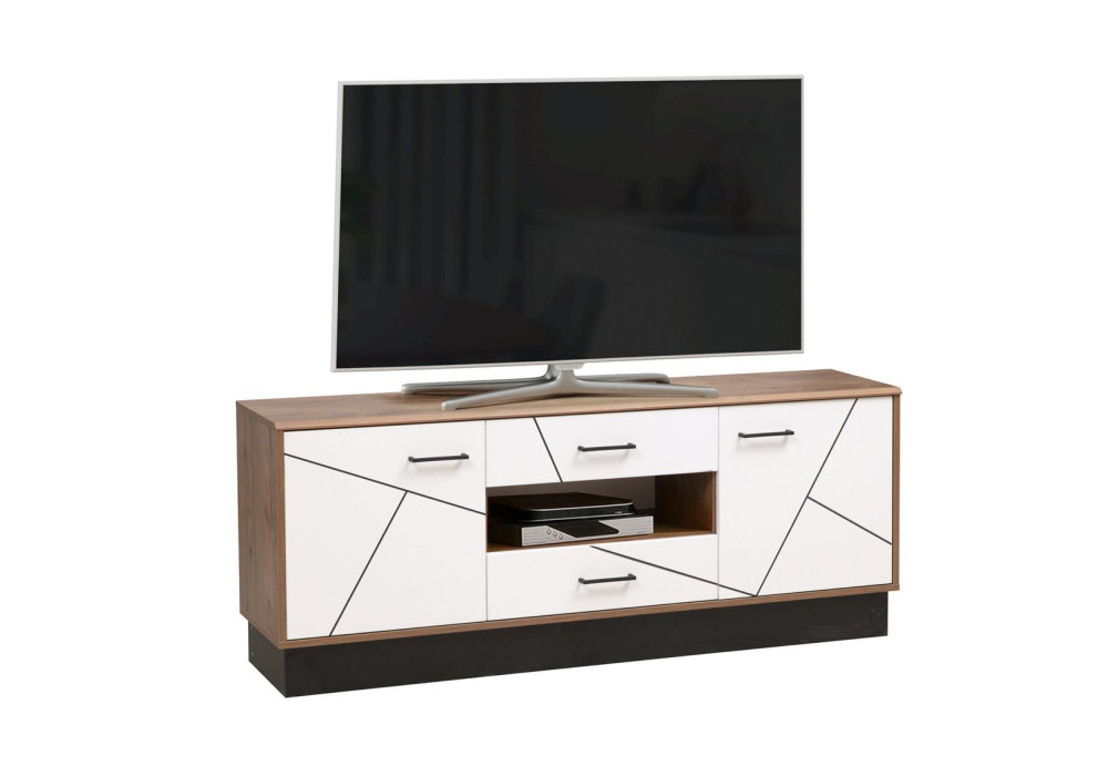 Модульная гостиная Гамма (таксония/черный/ПВХ белый)  фабрика Олмеко 