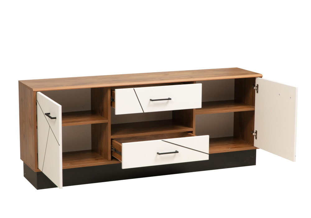 Модульная гостиная Гамма (таксония/черный/ПВХ белый)  фабрика Олмеко 