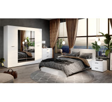 Модульная спальня Йорк  Вар-2  (Белый/белый глянец)  фабрика Империал 