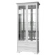 Шкаф с витриной 2 двери 4 стекла Грация (лак) (Белый/Белый)  фабрика Браво мебель