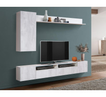 Стенка Прага-2 (белый/бетон пайн белый)  фабрика Олмеко 