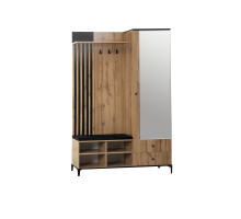 Прихожая  51.22 ЛИБЕРТИ H=150 ( дуб вотан/черный) фабрика Олмеко 