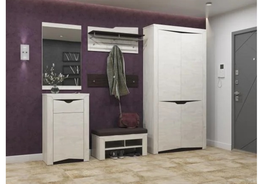 Тумба 33.20  "Лючия" (бетон пайн белый/венге)  фабрика Олмеко 