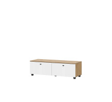 Тумба для ТВ со створками SV-Мебель Милан (дуб золотой/белый матовый)