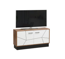 ТВ-тумба 54.05 Гамма 1200  (таксония/черный/ПВХ белый) Фабрика Олмеко