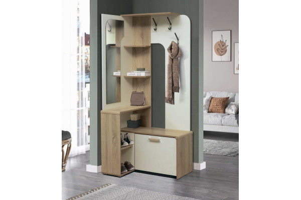 Прихожая "Антре" (дуб сонома/белый)  фабрика Олмеко 
