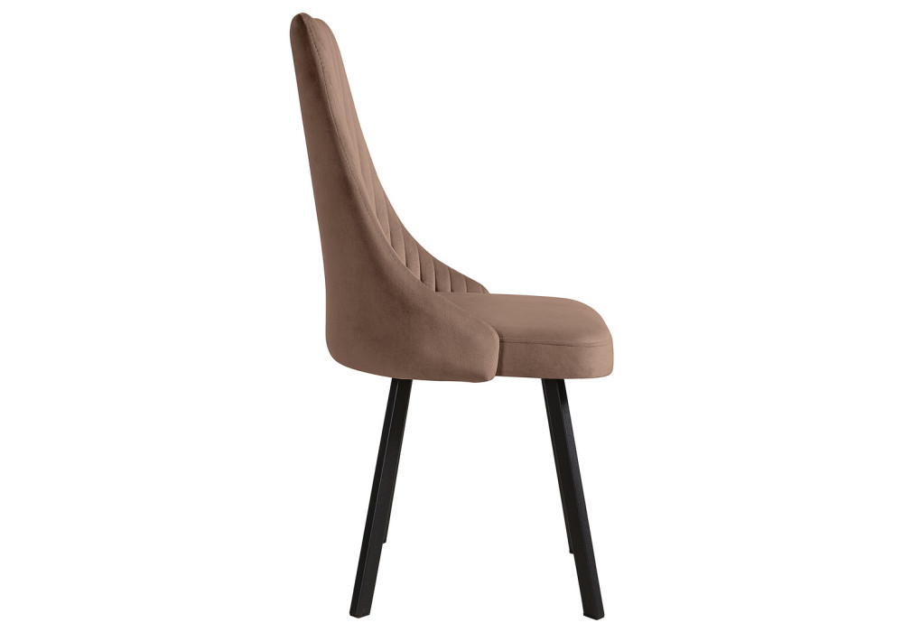СТУЛ ОЛМЕКО ЛИОН (ВЕЛЮР ТЕНЕРИФЕ КОРИЦА/ЧЕРНЫЙ)