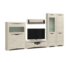 Модульная гостиная "Лючия" (бетон пайн белый/венге)  фабрика Олмеко 