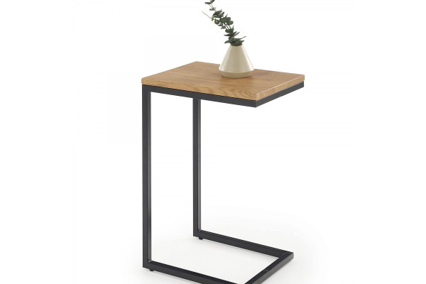 Стол журнальный Halmar NISA дуб золотой/черный, 40/30/60