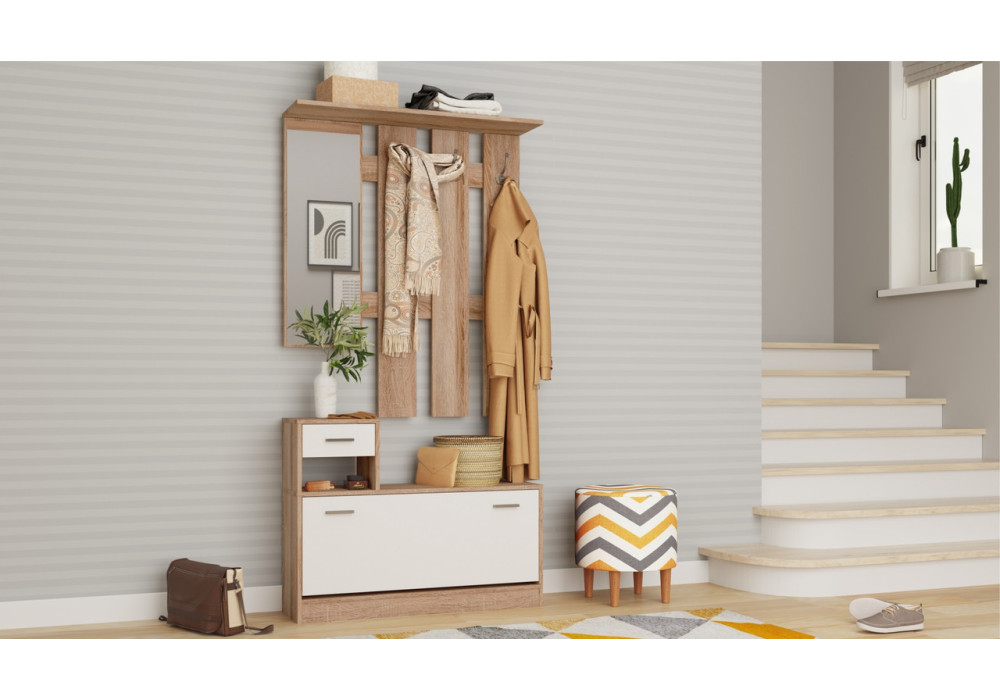  Прихожая Интер  (дуб сонома/белый)  фабрика Империал 