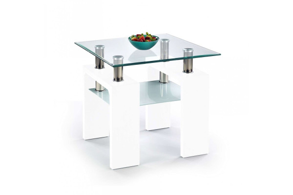 Стол журнальный HALMAR DIANA H KWADRAT белый, 60/60/55