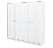 Шкаф для одежды МН-042-07 МС ЛЮКСОР (Белый глянец/белый) Мебель-Неман