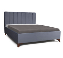 Кровать  Оливия 140х200 (микровелюр серый) 