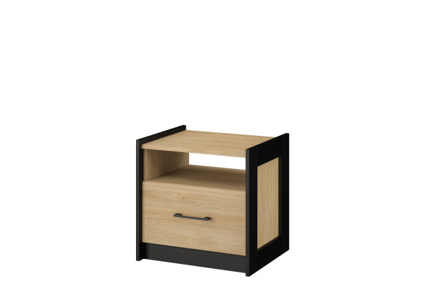 Тумба МН-037-02 МС СТЕНЛИ (Дуб Прованс/Черный) Мебель-Неман