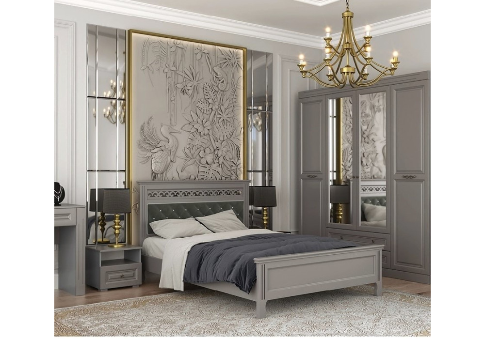 Кровать Грация 1400 (антрацит) фабрика Браво Мебель