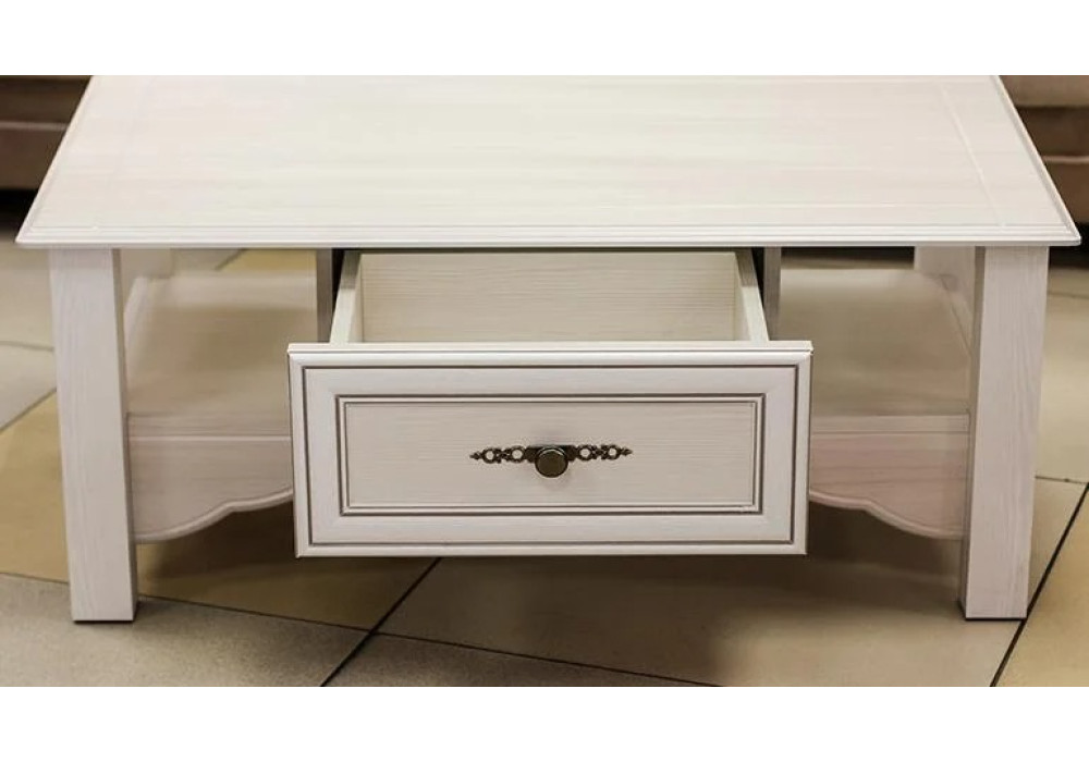 Журнальный столик  "Сатурн-М03" (Вудлайн кремовый/аруша венге патина) фабрика Олмеко 