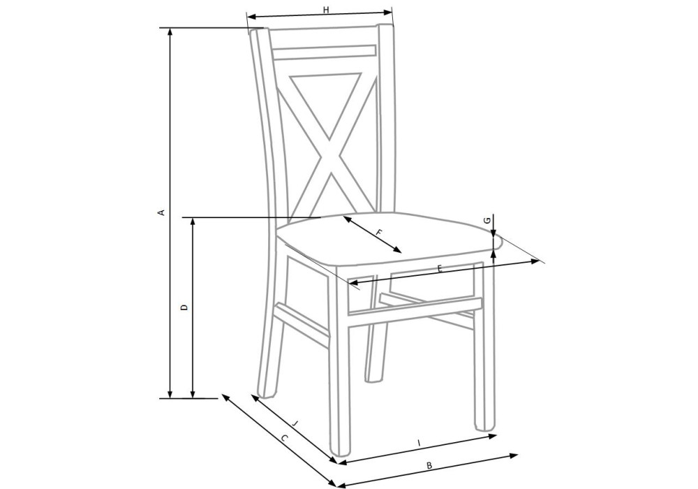 Стул HALMAR DARIUSZ 2 дуб медовый