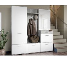 Модульная прихожая Виола  (Ателье светлый/белый)  фабрика Империал 