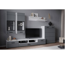 Гостиная Neo - 1  (Белый платинум/Серый софт)  фабрика Интерлиния  