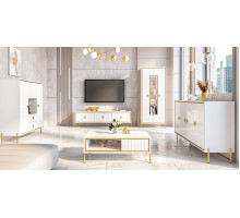 Гостиная МС ЛЮКСОР (Белый глянец/белый) Мебель-Неман