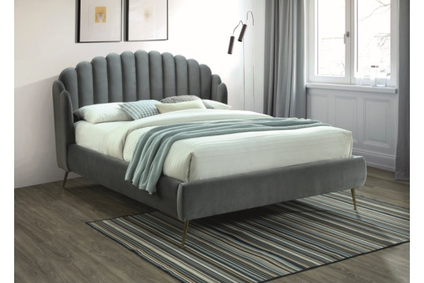 Кровать SIGNAL CALABRIA VELVET серый, 160/200