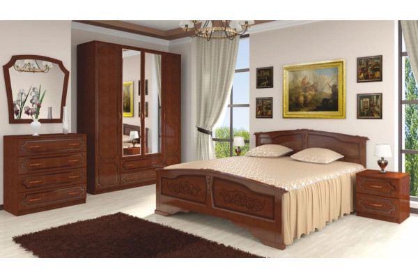 Модульная спальня Лак орех  фабрика Браво мебель