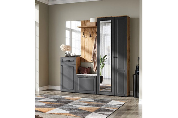 Модульная  прихожая Лацио  Сканди (Антрацит)  фабрика Империал 