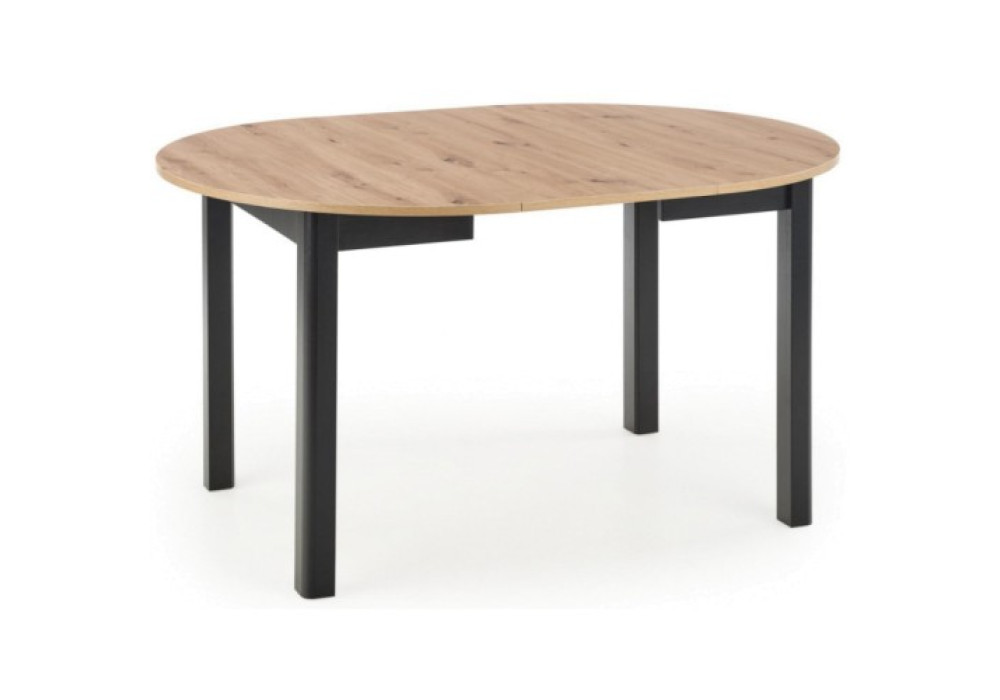 Стол обеденный HALMAR RINGO раскладной, дуб артизан/черный, 102-142/102/76