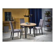 Стол обеденный HALMAR RINGO раскладной, дуб артизан/черный, 102-142/102/76