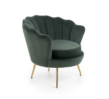 Кресло HALMAR AMORINITO темно-зеленый/золотой