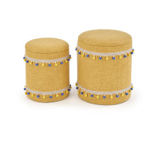 Комплект HALMAR GRADO (2 пуфа) желтый 