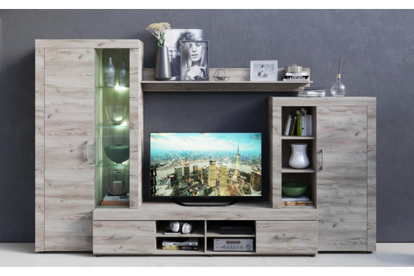 Гостиная Джерси (Дуб крафт серый)  фабрика Империал 