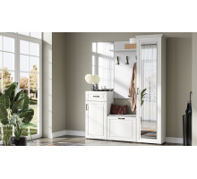 Модульная  прихожая Лацио  (Белый/белое дерево)  фабрика Империал 
